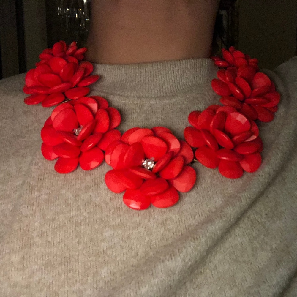 J. CREW Flower Statement Necklace